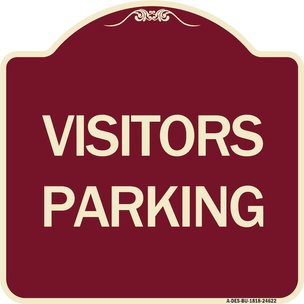 Signmission Parking Lot Visitors Parking Heavy-Gauge Aluminum Architectural Sign, 18" x 18", BU-1818-24622 A-DES-BU-1818-24622 - main